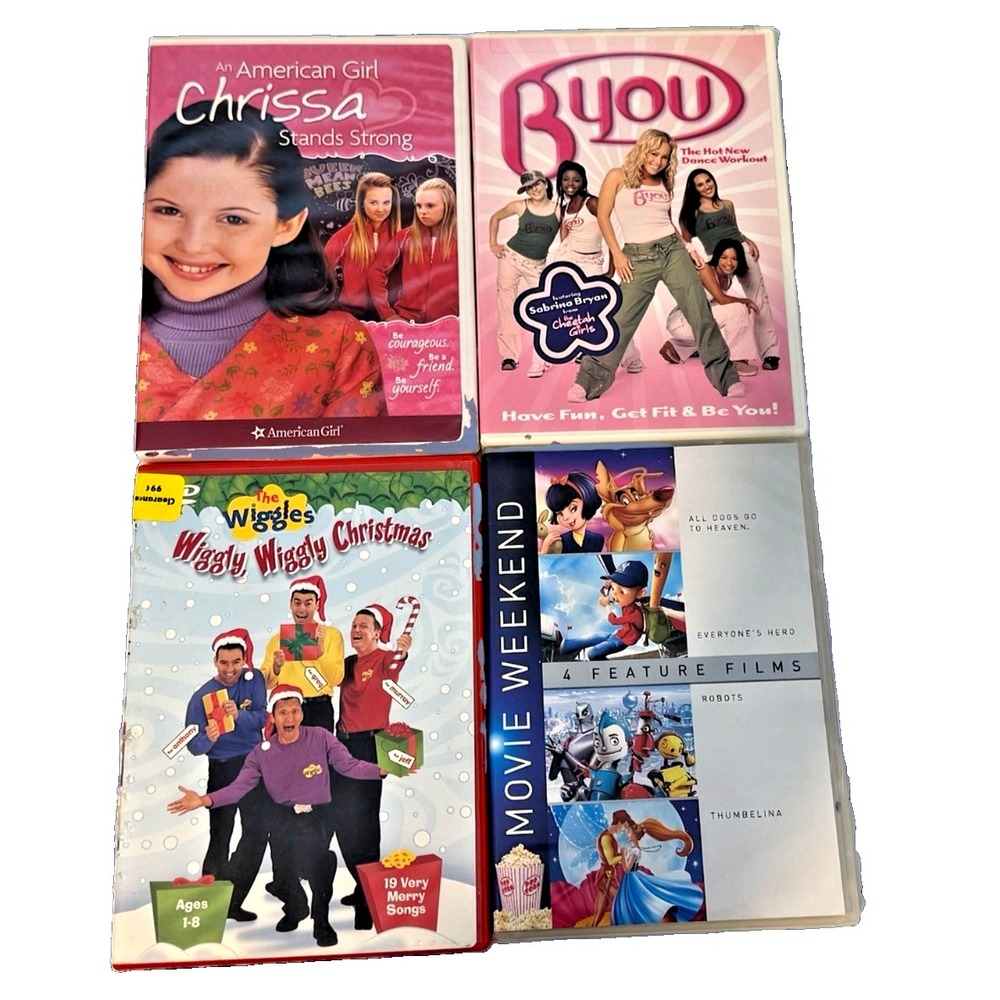 Lot of 4 Children's DVDs American Girl, The Wiggles, Cheetah Girls & 4Movie (M5)